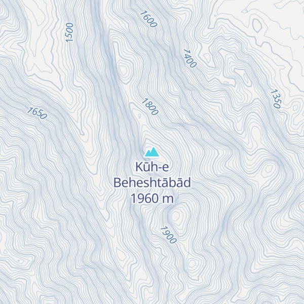 Map of Kūh-e Beheshtābād