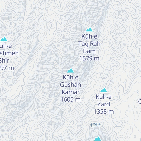 Map of Kūh-e Gūshāh Kamar