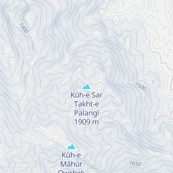 Map of Kūh-e Sar Takht-e Palangī
