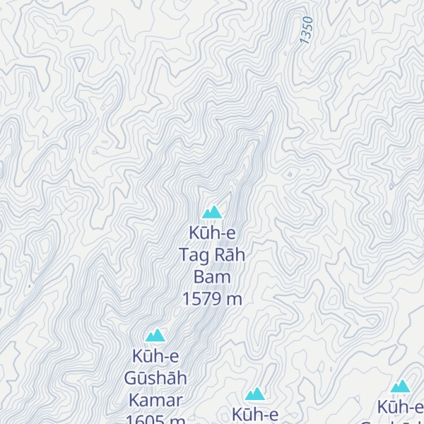 Map of Kūh-e Tag Rāh Bam