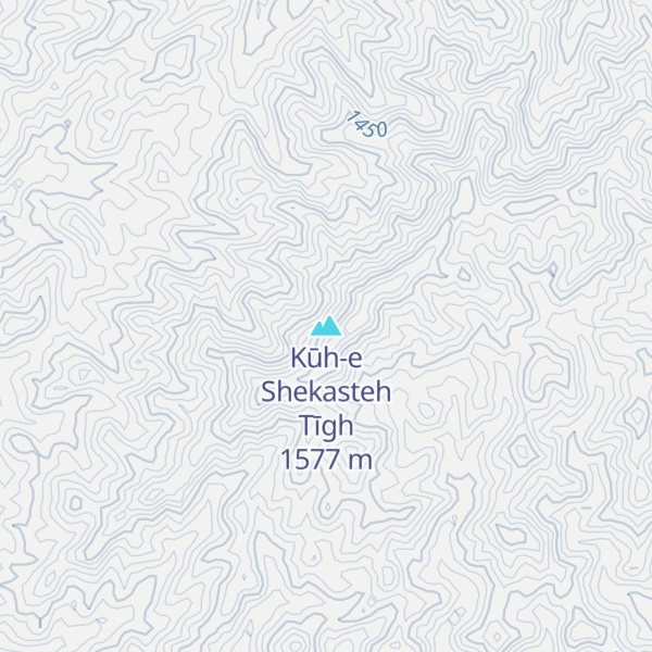 Map of Kūh-e Shekasteh Tīgh