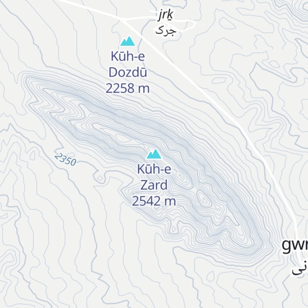 Map of Kūh-e Zard