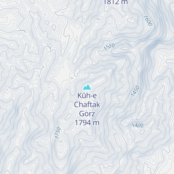 Map of Kūh-e Chaftak Gorz