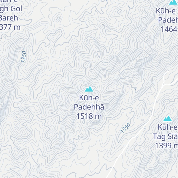 Map of Kūh-e Padehhā