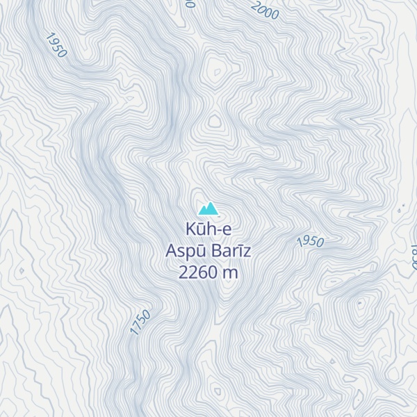 Map of Kūh-e Aspū Barīz