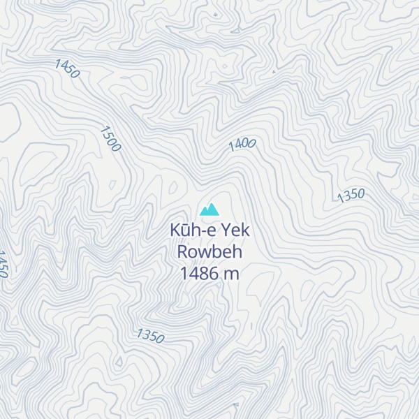 Map of Kūh-e Yek Rowbeh