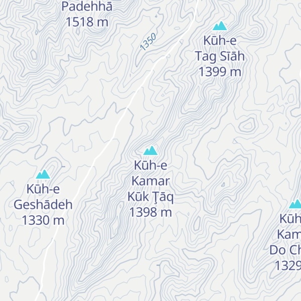 Map of Kūh-e Kamar Kūk Ţāq