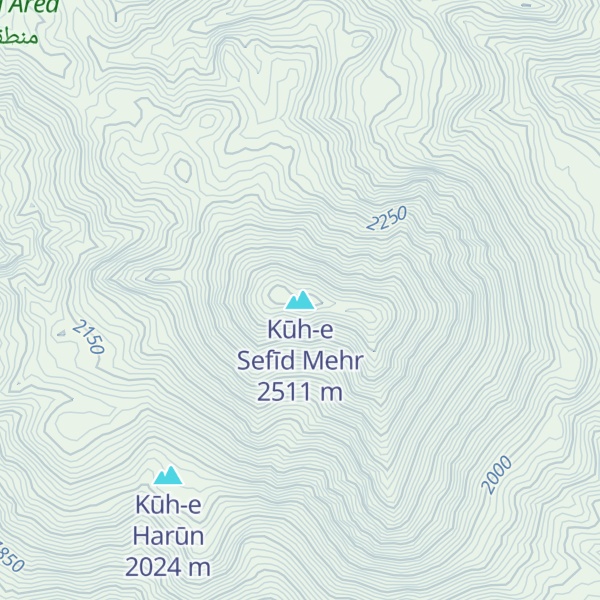 Map of Kūh-e Sefīd Mehr