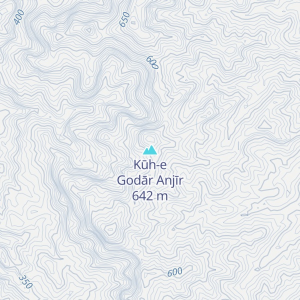 Map of Kūh-e Godār Anjīr