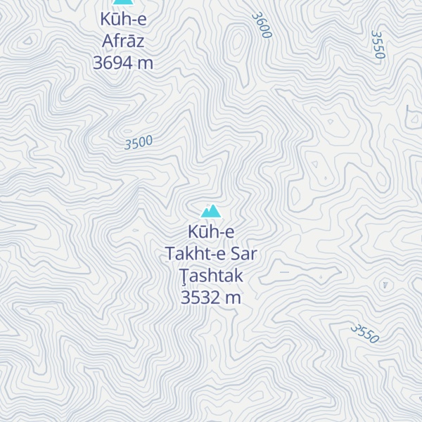 Map of Kūh-e Takht-e Sar Ţashtak