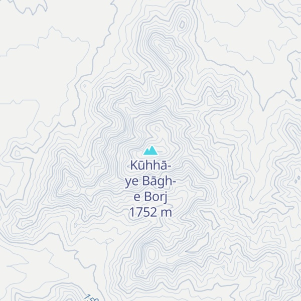 Map of Kūhhā-ye Bāgh-e Borj