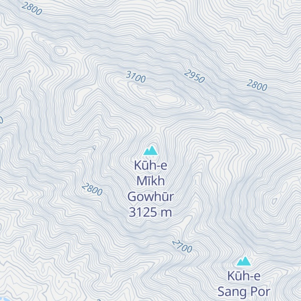 Map of Kūh-e Mīkh Gowhūr