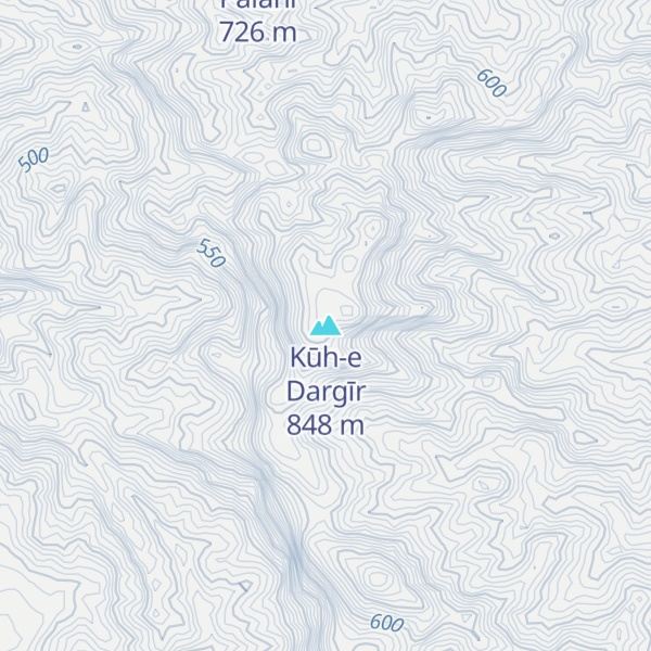 Map of Kūh-e Dargīr