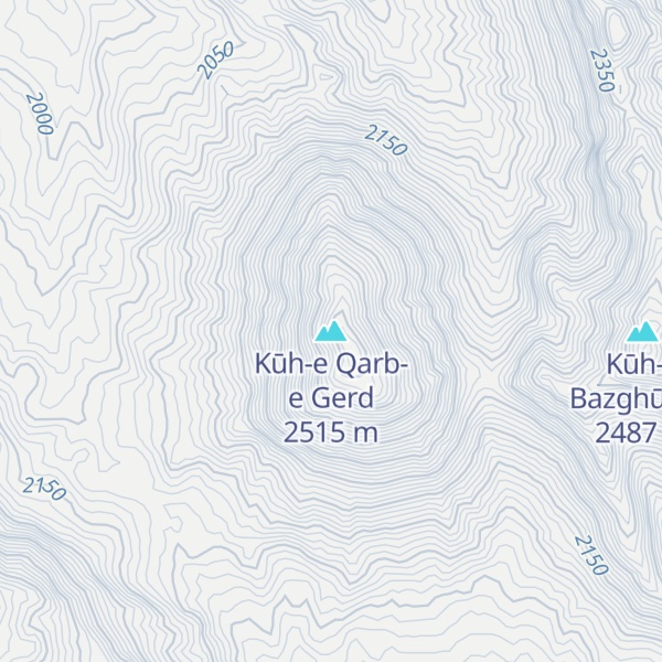 Map of Kūh-e Qarb-e Gerd