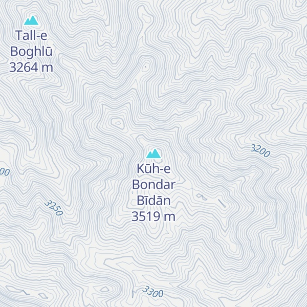 Map of Kūh-e Bondar Bīdān