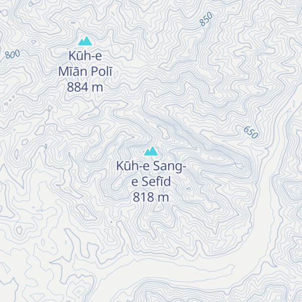 Map of Kūh-e Sang-e Sefīd
