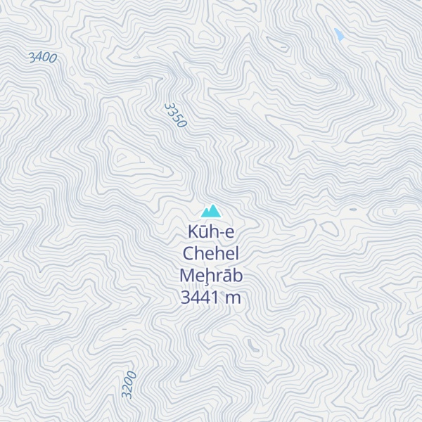 Map of Kūh-e Chehel Meḩrāb