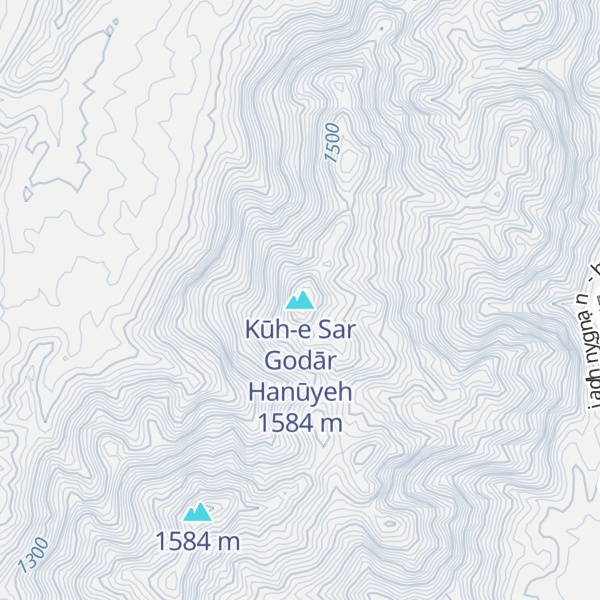 Map of Kūh-e Sar Godār Hanūyeh