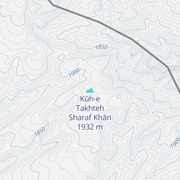 Map of Kūh-e Takhteh Sharaf Khān