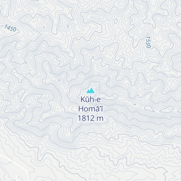 Map of Kūh-e Homā’ī