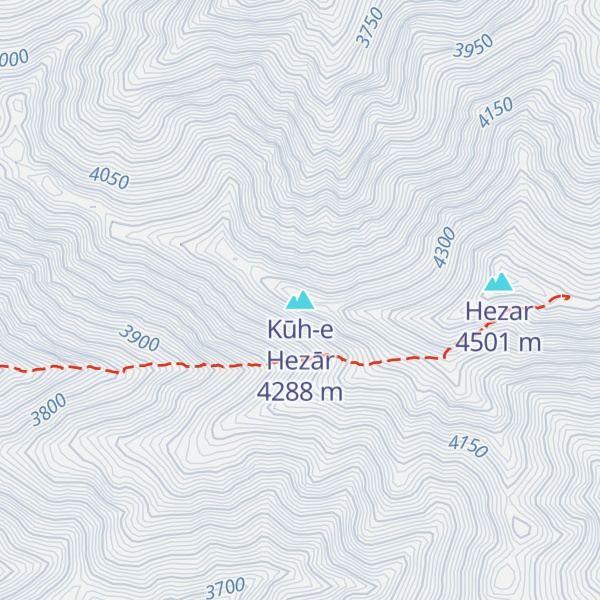 Map of Kūh-e Hezār