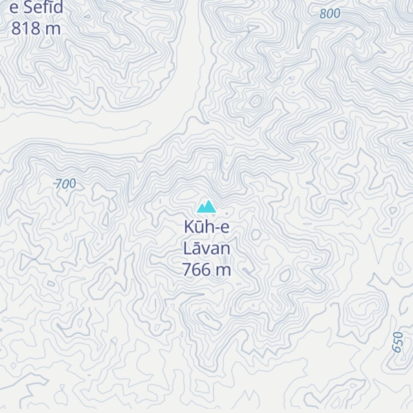 Map of Kūh-e Lāvan