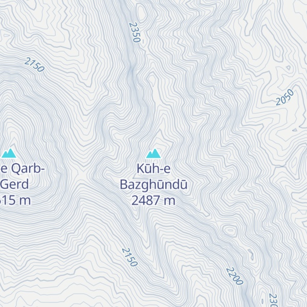 Map of Kūh-e Bazghūndū