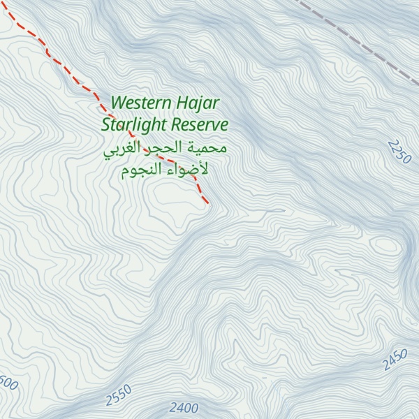 Map of Jabal Shams (summit south)