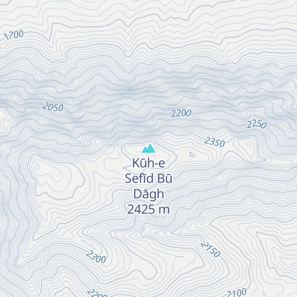 Map of Kūh-e Sefīd Bū Dāgh
