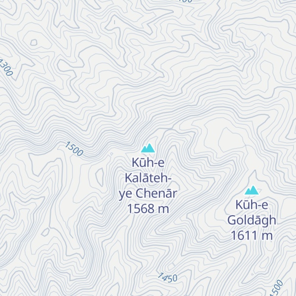 Map of Kūh-e Kalāteh-ye Chenār