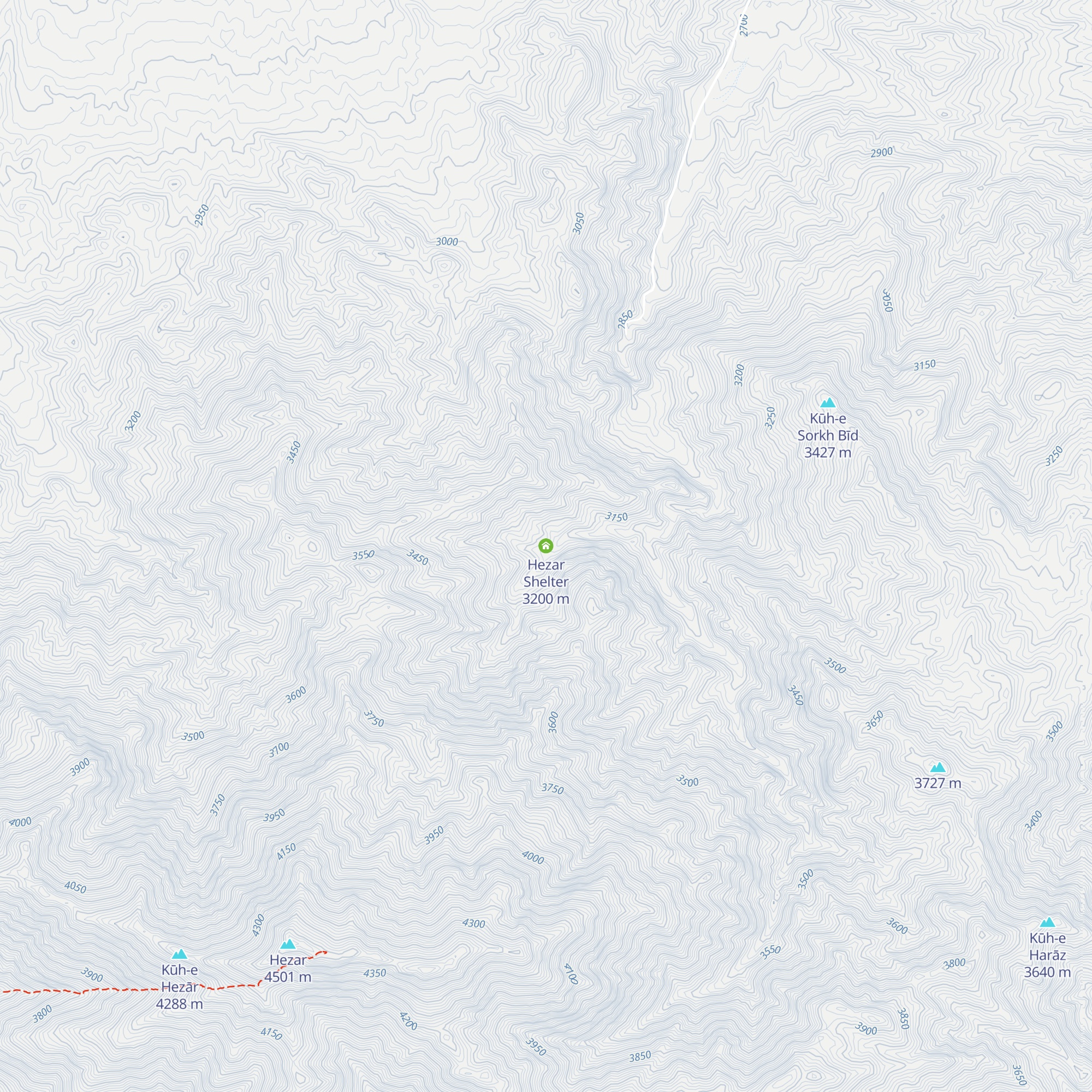 Hezar Shelter map