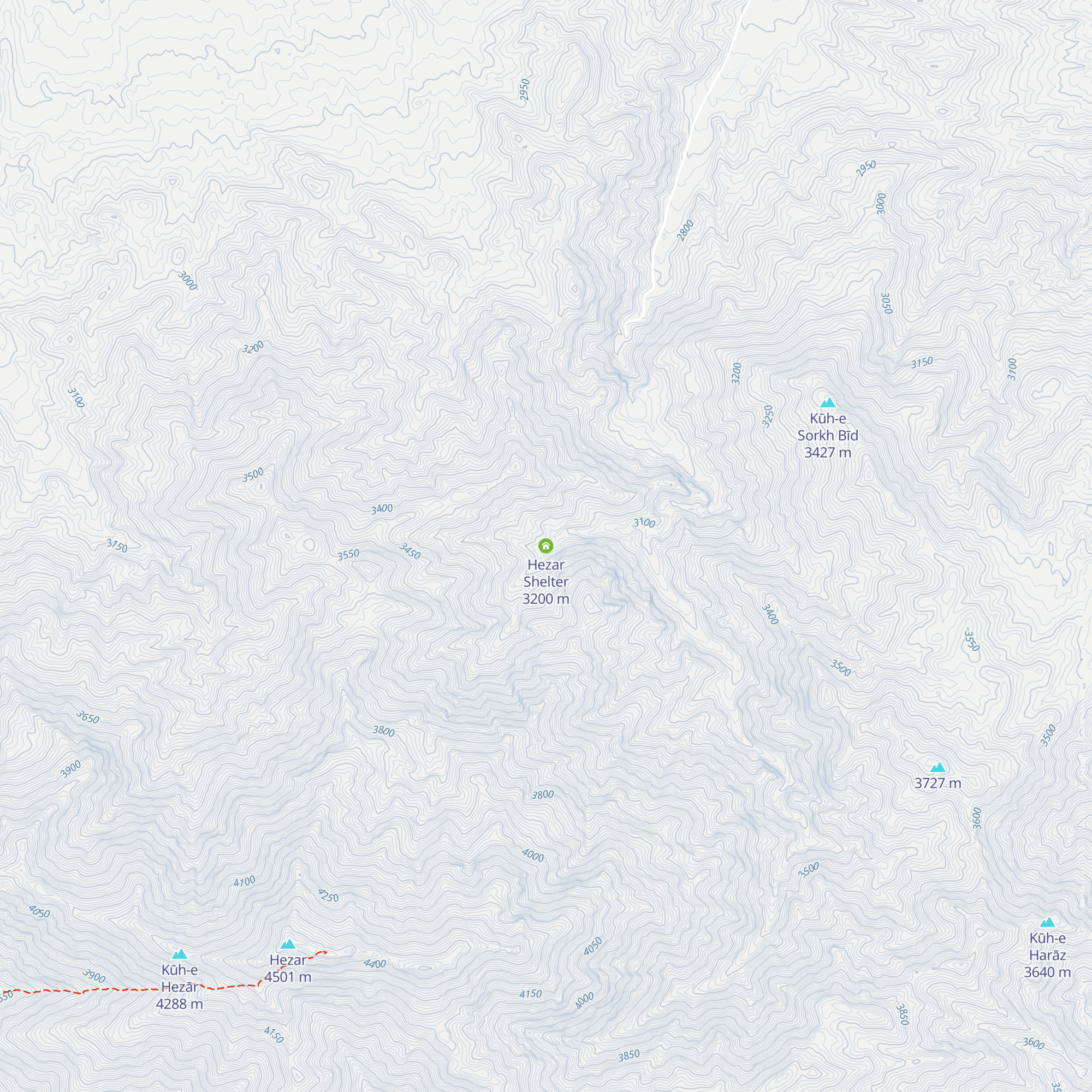 Hezar Shelter map