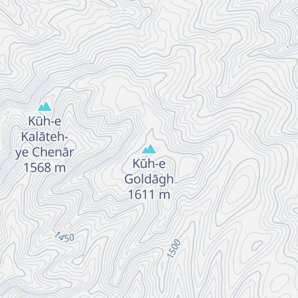Map of Kūh-e Goldāgh