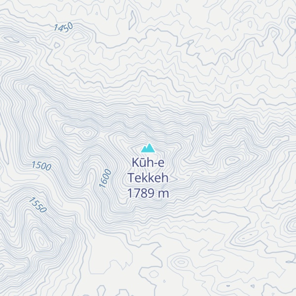 Map of Kūh-e Tekkeh