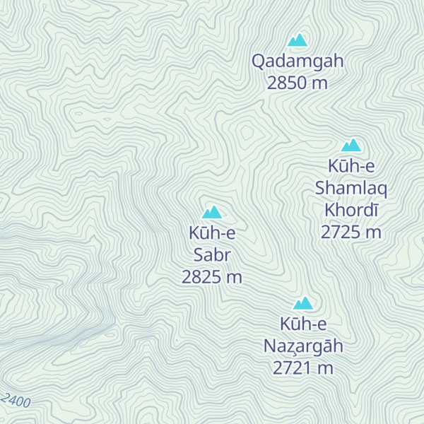 Map of Kūh-e Sabr