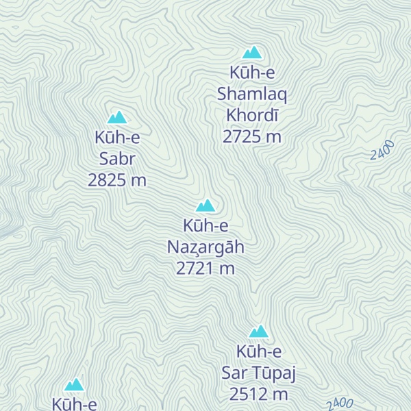 Map of Kūh-e Naz̧argāh