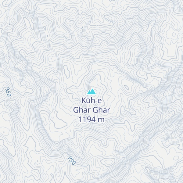 Map of Kūh-e Ghar Ghar