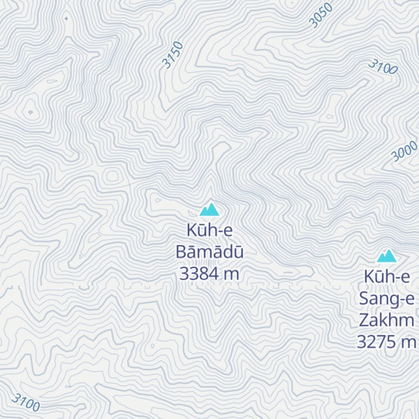 Map of Kūh-e Bāmādū