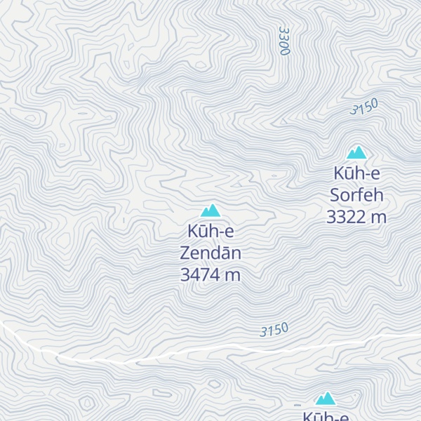 Map of Kūh-e Zendān
