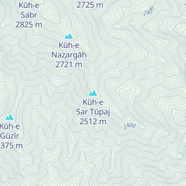 Map of Kūh-e Sar Tūpaj