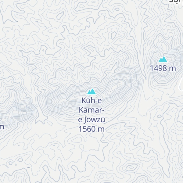 Map of Kūh-e Kamar-e Jowzū