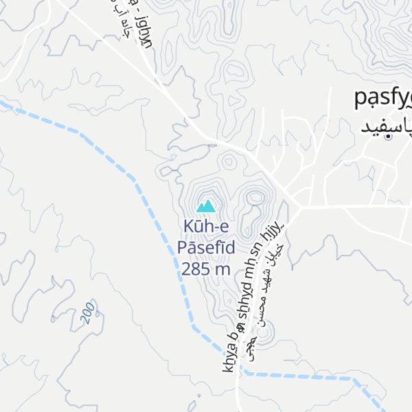 Map of Kūh-e Pāsefīd
