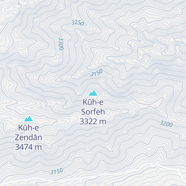 Map of Kūh-e Sorfeh