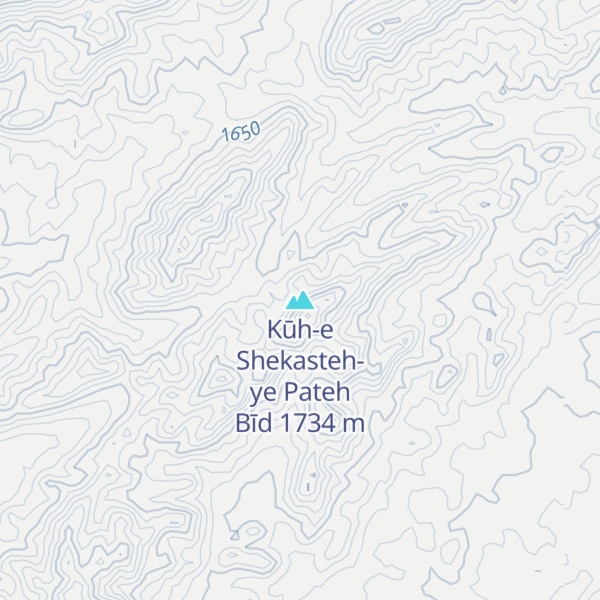 Map of Kūh-e Shekasteh-ye Pateh Bīd