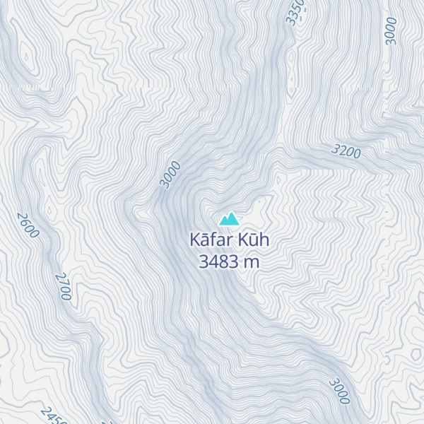 Map of Kāfer Kūh