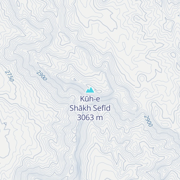 Map of Kūh-e Shākh Sefīd