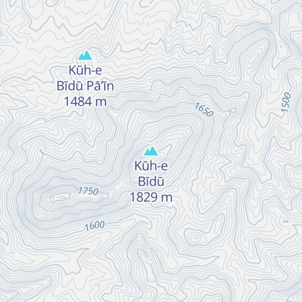 Map of Kūh-e Bīdū