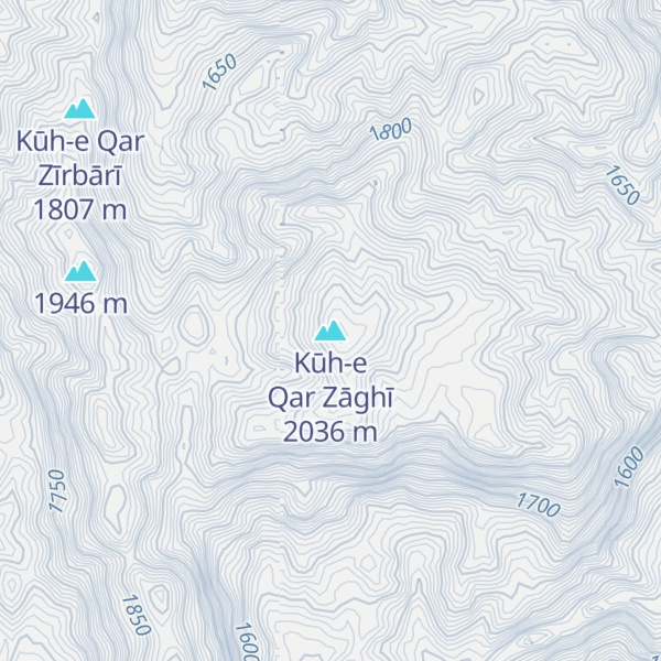 Map of Kūh-e Qar Zāghī