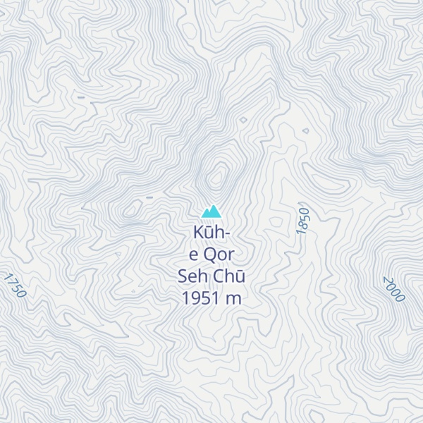Map of Kūh-e Qor Seh Chū