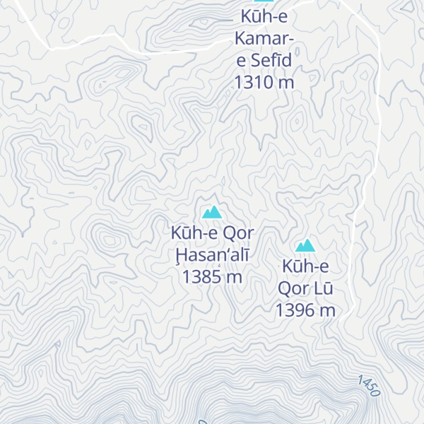 Map of Kūh-e Qor Ḩasan‘alī